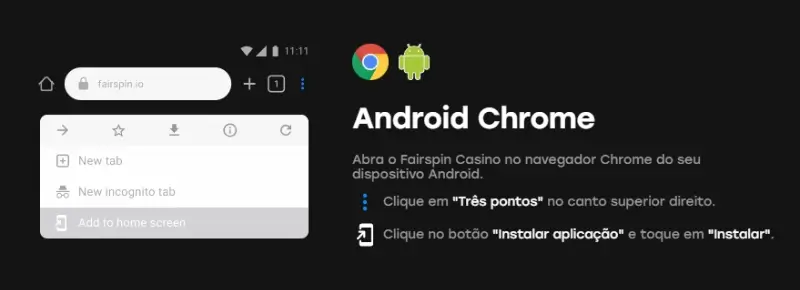 Banner FairSpin App para Android