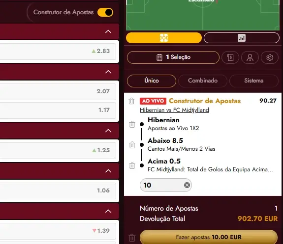 Bet Builder do GrandClub