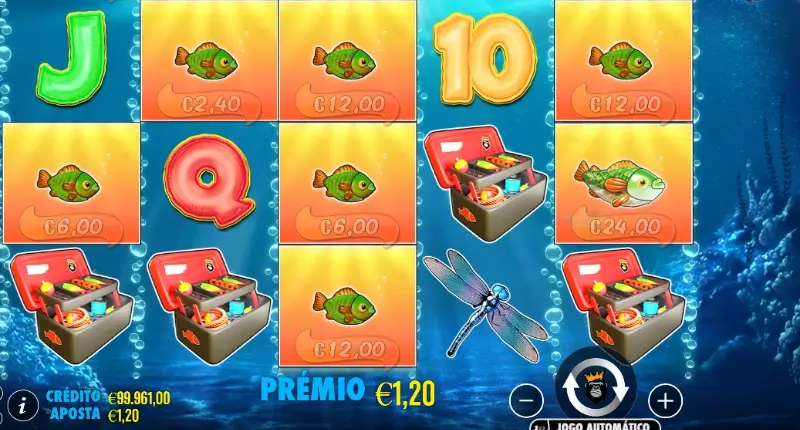 Prémio na slot Big Bass Bonanza