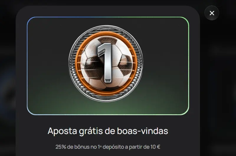 Bónus de Desporto - Freebet de 25% Até 100€ no 1º Depósito no Flagman