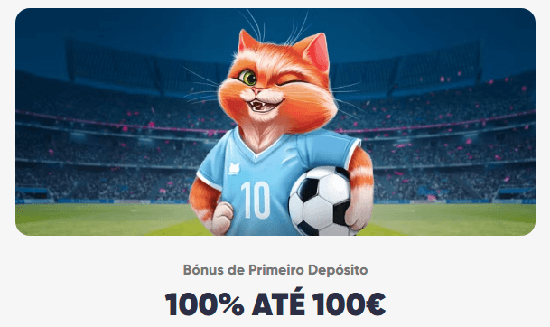 Bónus de 100% até 100€ no primeiro depósito para apostas desportivas no Cazimbo