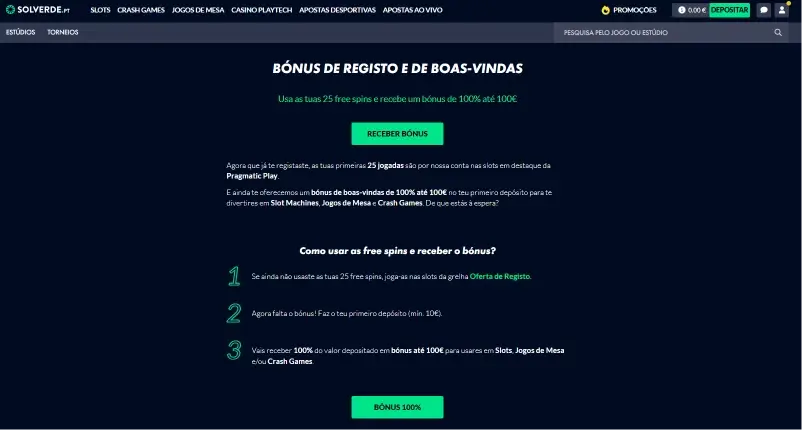 Principais termos e condições do bónus de casino da Solverde