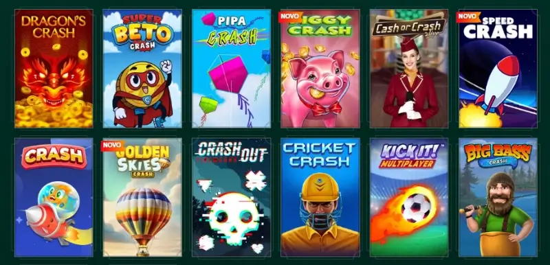 Página de jogos Crash do Casinia Casino
