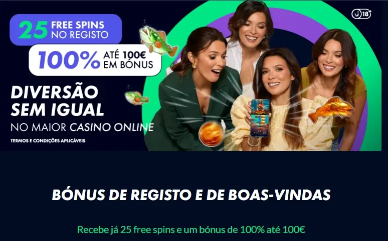 Bónus de registo e de boas-vindas no casino da Solverde