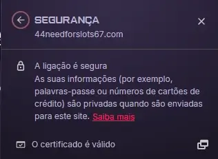 Certificado válido TLS1.2 do Need For Slots