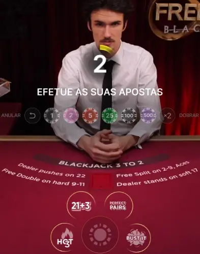 Temporizador para colocar a aposta num jogo de blackjack ao vivo