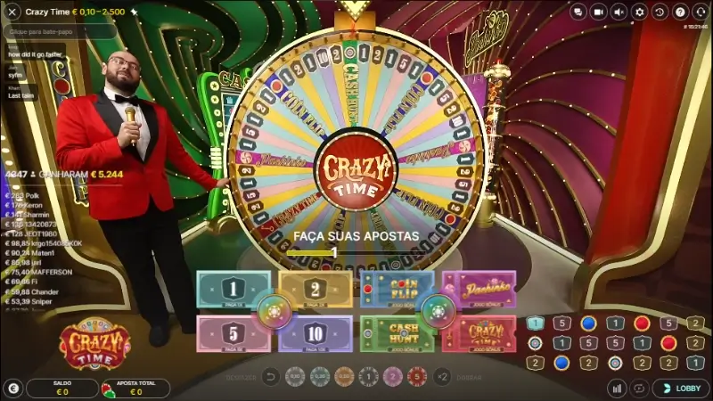 Jogo Crazy Time ao vivo