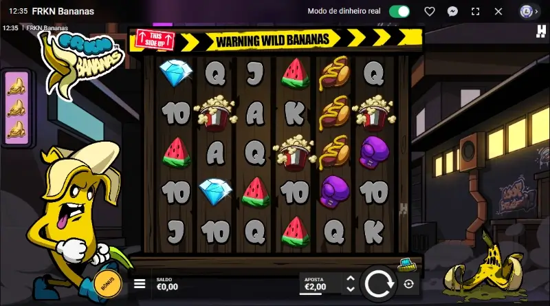 Slot machine FRKN Bananas no casino da Leon