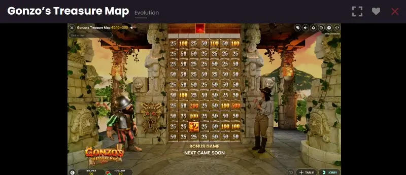 Gonzo's Treasure Map no casino ao vivo do Wild Tokyo