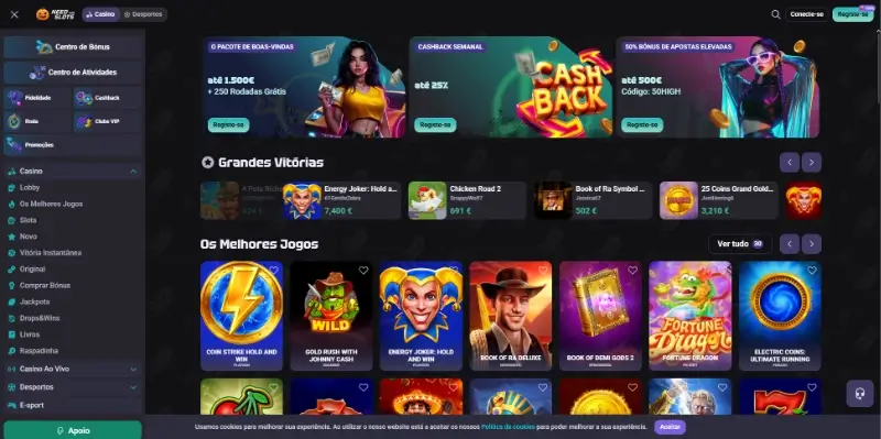 Página de casino da Need For Slots
