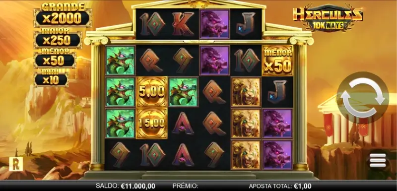 Slot machine Hercules 10k Megaways