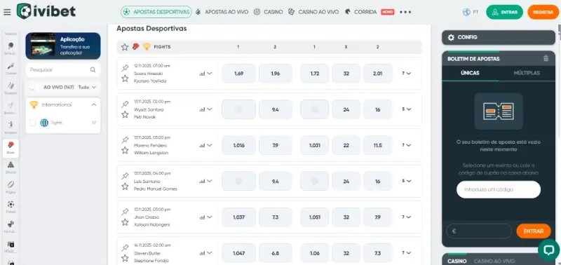 Página de apostas em boxe na Ivibet