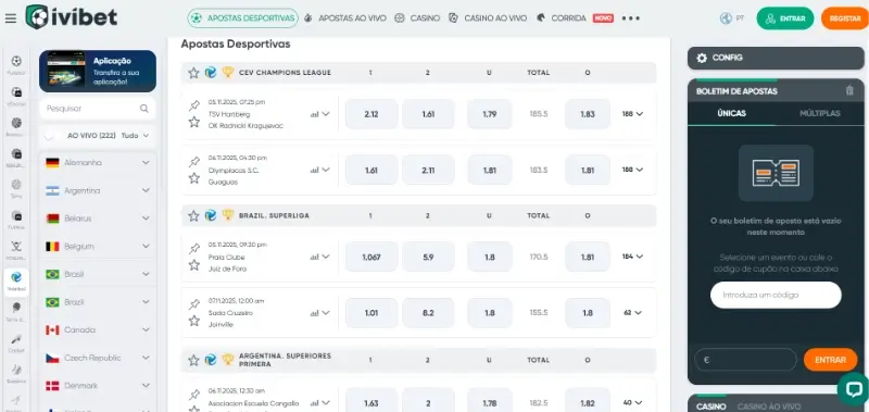 Página de apostas em voleibol na Ivibet