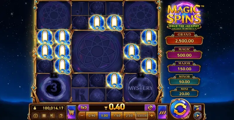 Rodada premiada da slot Magic Spins