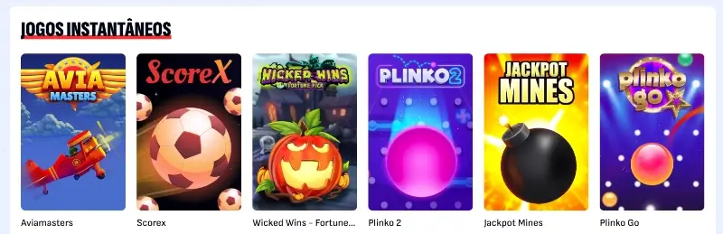 Página de jogos crash no Bankonbet Casino