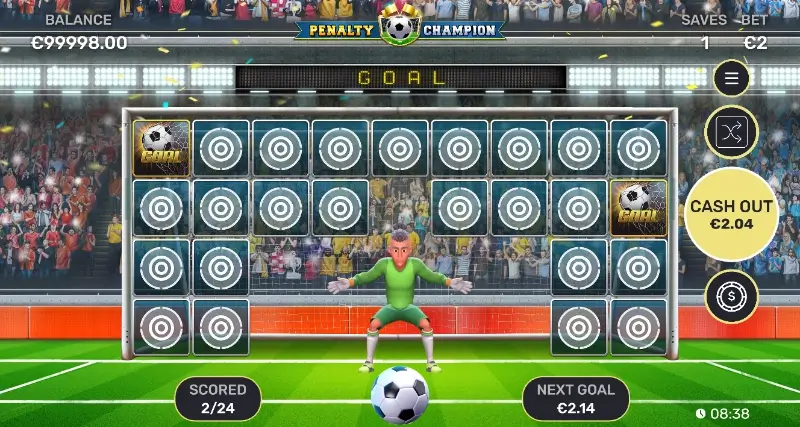 Jogo crash Penalty Champion no casino da 20Bet