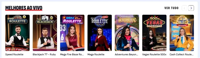 Página de melhores jogos de casino ao vivo do Bankonbet