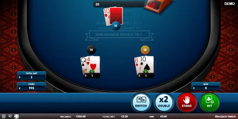 Jogo de mesa Blackjack Switch