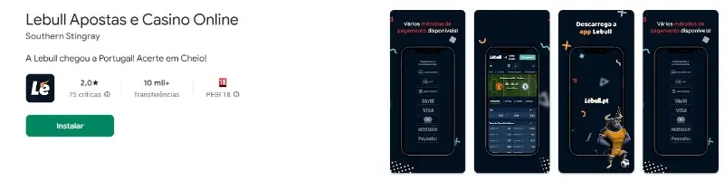 Download da Lebull app no Android