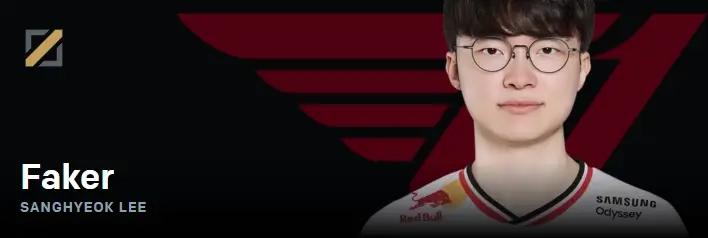 Jogador de LoL Lee “Faker” Sang-hyeok (T1)