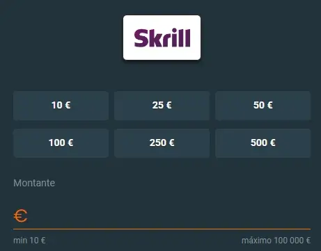 Limites do método de pagamento skrill