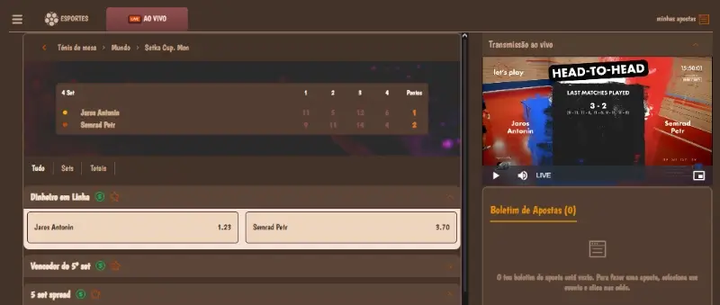 Live Streaming disponível na StoneVegas