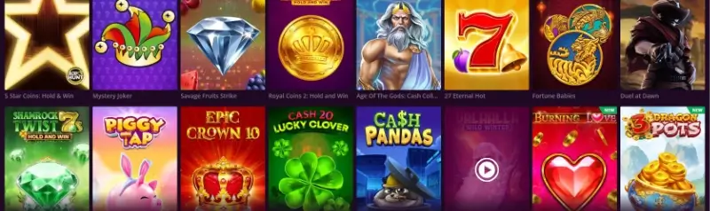 Algumas slot machines do Malina casino