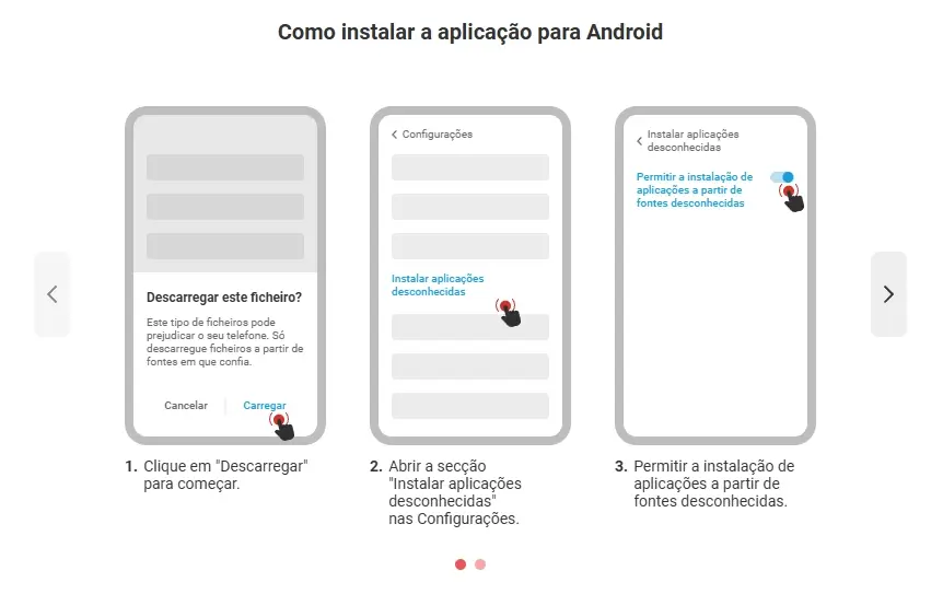 Como instalar a megapari app no Android
