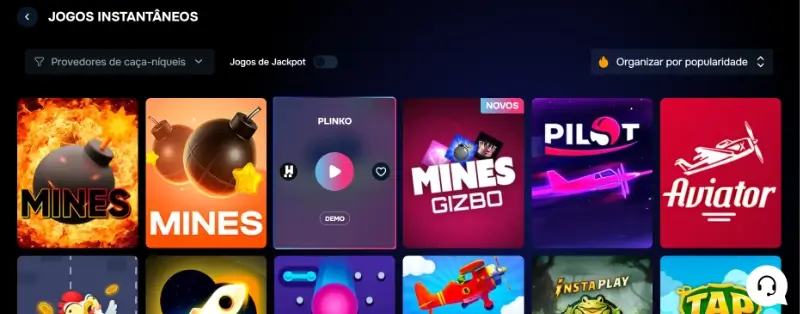 Página de jogos crash no casino da Gizbo