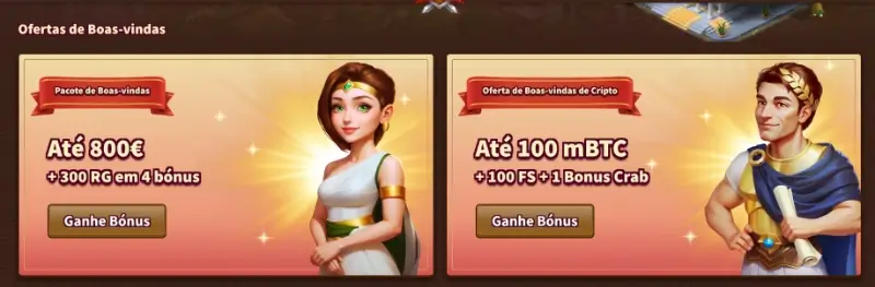 Bónus disponíveis no MyEmpire Casino