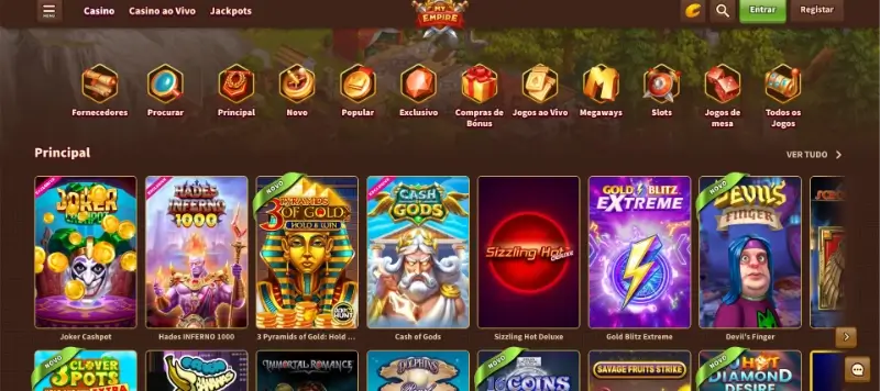 Página de casino do MyEmpire