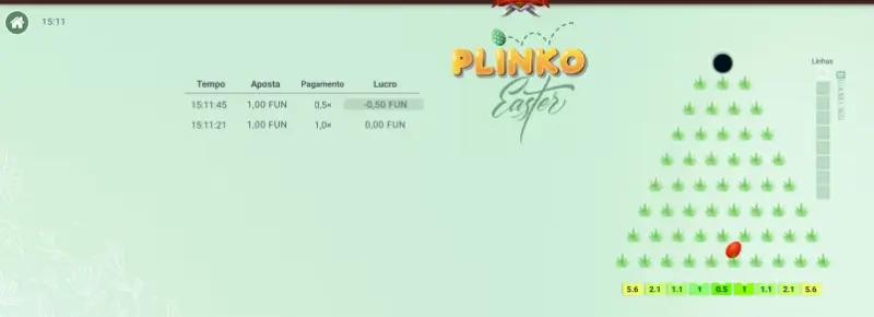 Jogo de Plinko no MyEmpire Casino