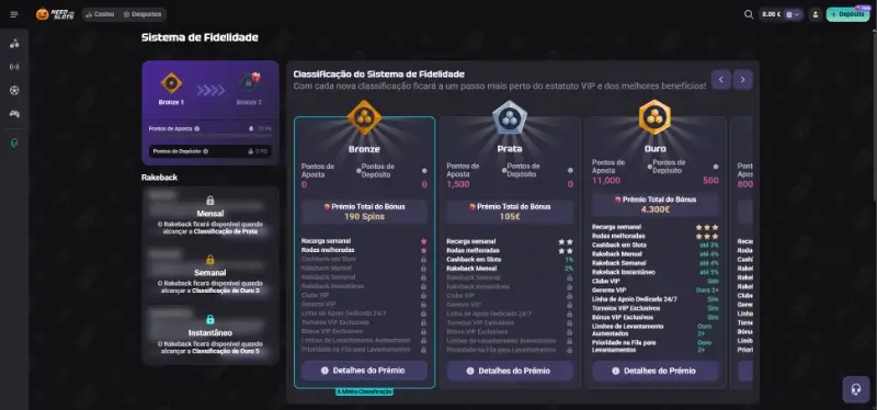 Níveis do clube VIP do Need For Slots