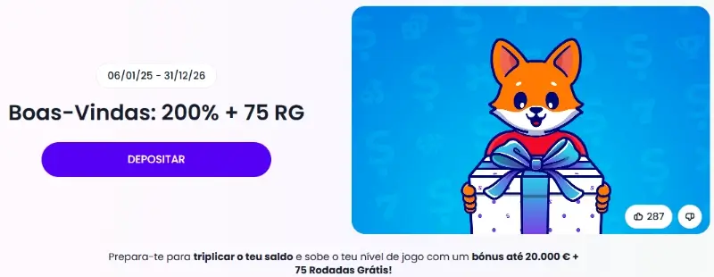Oferta de boas-vindas do casino da Slott