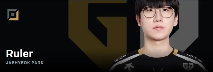 Jogador de LoL Park “Ruler” Jae-hyuk (Gen.G eSports)