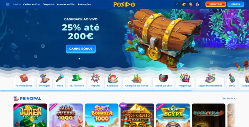 Página de casino do Posido