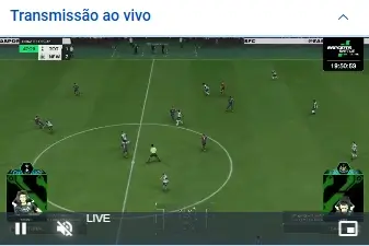 Transmissão ao vivo de um jogo no Posido