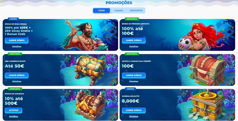 Promoções disponíveis no Posido