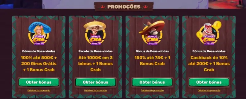 Promoções disponíveis na 5Gringos