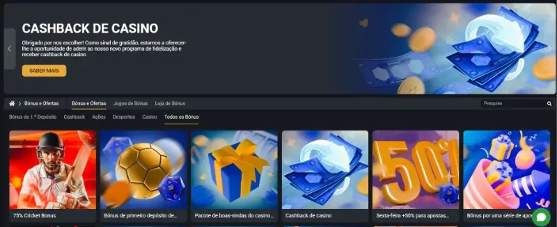 Promoções e Bónus
da SapphireBet