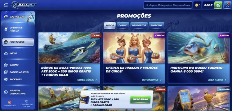Bónus e promoções na BassBet