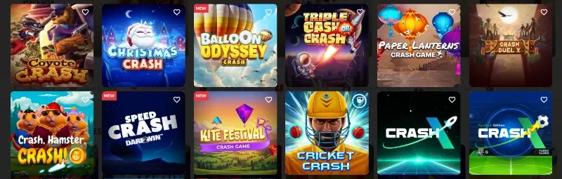 Página de jogos crash no RealSpin Casino