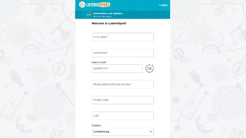 Registo na Loteria nacional Luxemburgo