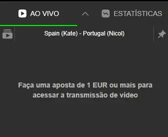 Aviso de requisito minimo para o live stream