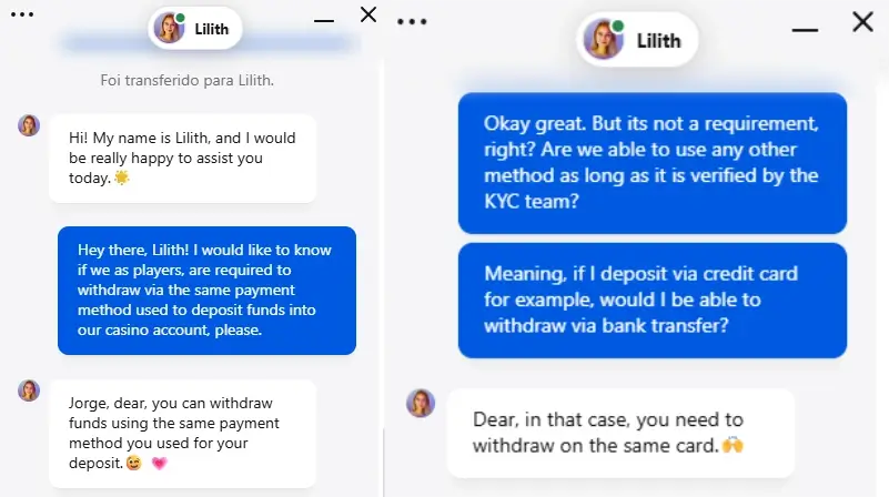 Resposta do chat ao vivo do apoio ao cliente do Need For Slots