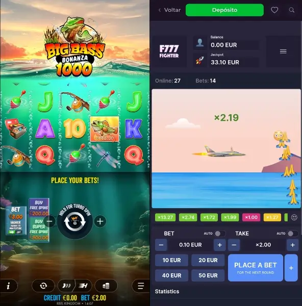 Slot machines e jogos crash na Rockstar App