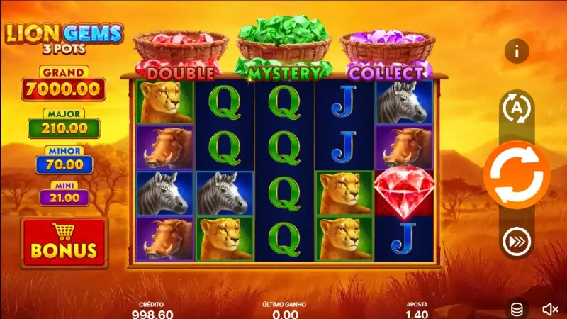Slot machine Lion Gems 3