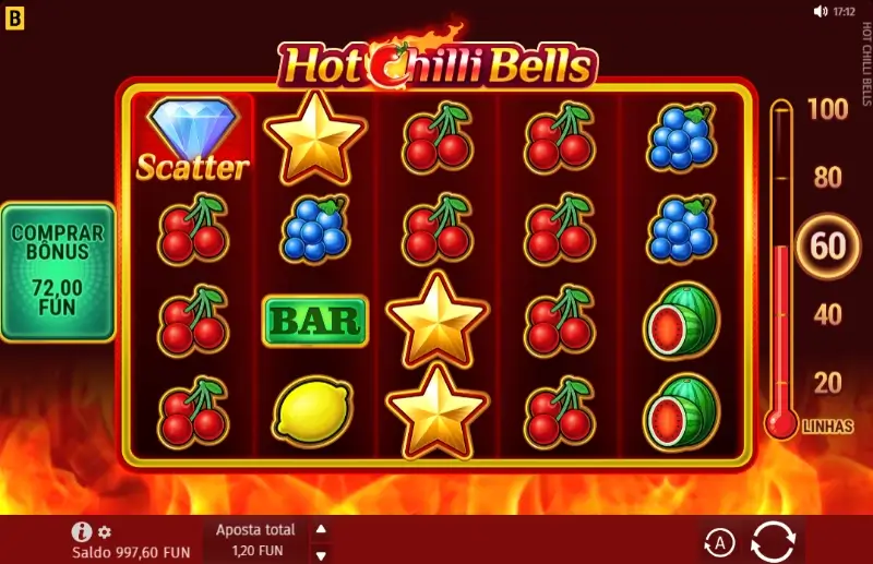 Slot machine Hot Chilli Bells no Gizbo Casino