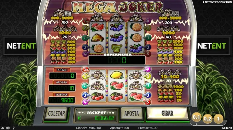Slot machine Mega Joker no casino da Megapari