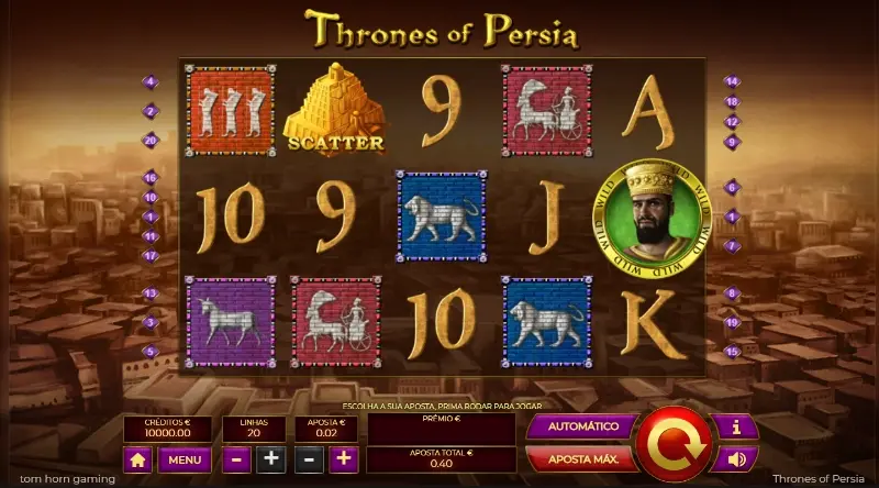 Slot machine Thrones of Persia no casino da Flagman